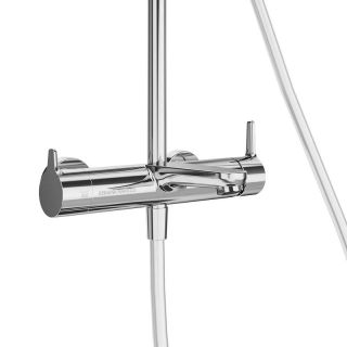 Душевая стойка Kerama Marazzi Fonte FO.201.KM.CR на три потока с фиксированным изливом и механическим смесителем хром